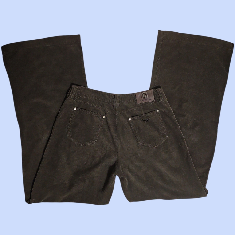 Giorgio Armani Wide Leg Corduroy Pants